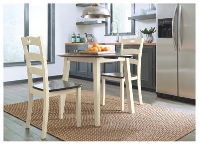 Signature Design by Ashley® Woodanville 3-Piece Cream/Brown Dining Set