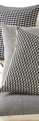 Giftcraft 4-Piece Black/Cream Assorted Handloom Oversized Pillow Set-1