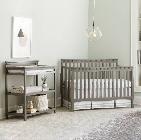 Westwood Design Emery Gray Convertible Slat Crib-1