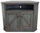 American Heartland Manufacturing Rustic Dark Blue Tall Corner TV Stand-0