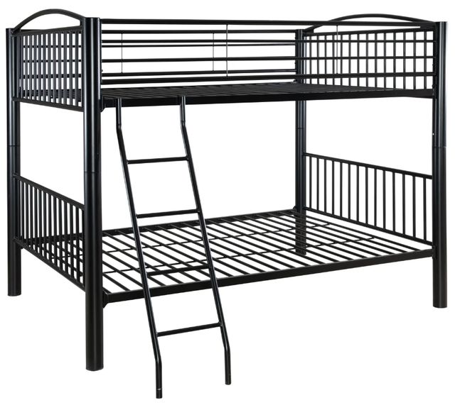 Powell® Heavy Metal Black Twin/Twin Bunk Bed-0