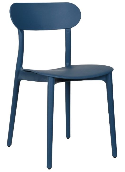 Moe's Home Collection Kent 2-Piece Navy Polypropylene Outdoor Dining Chair Set-2