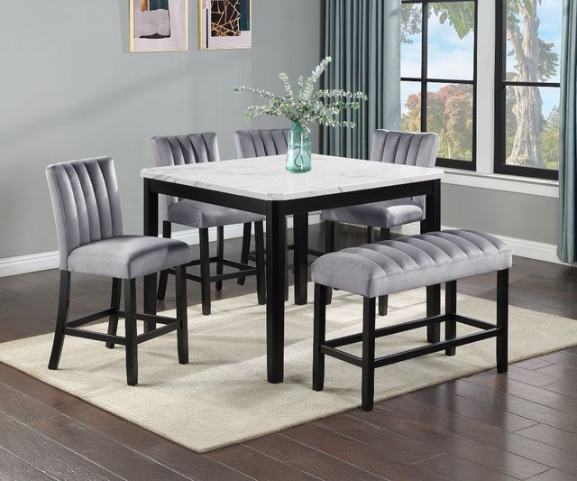 Crown Mark Pascal Black/Gray Counter Chair-1