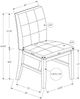 Monarch Specialties Inc. 2-Piece Brown/Grey Fabric Dining Chair Set-1
