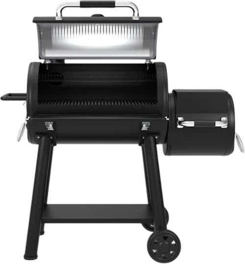 Broil King® Regal™ 400 Black Offset Charcoal Smoker-1