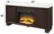 ACME Furniture Edwyn Rustic Espresso/Natural Marble Server with Fireplace-2