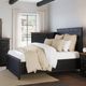 Jofran Inc. Madison County Vintage Black Queen Panel Bed-1
