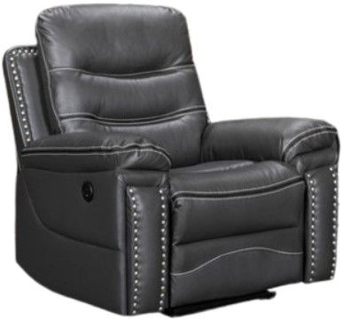 Milton Greens Stars Gray Power Recliner with USB Chair-0