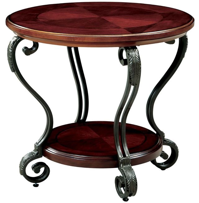 Furniture of America® May Brown Cherry End Table-0