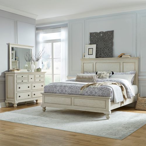 Liberty Furniture High Country 3-Piece Antique White Queen Panel Bedroom Set-0
