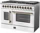 FORNO® Galiano Alta Qualita 30" White Pro Style Dual Fuel Range -2