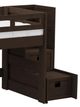 Elements International Cali Kids Brown Twin Loft Bed with Staircase-1