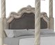 Bernards Coventry Gray Upholstered King Panel Canopy Bed-1