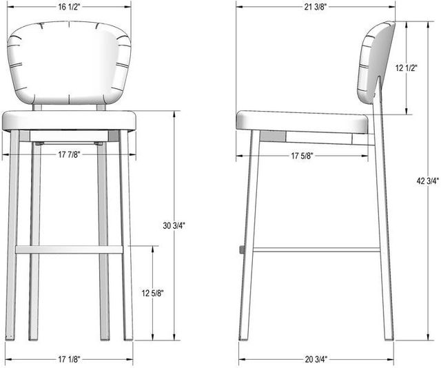 Amisco Customizable Isadora Bar Stool-2