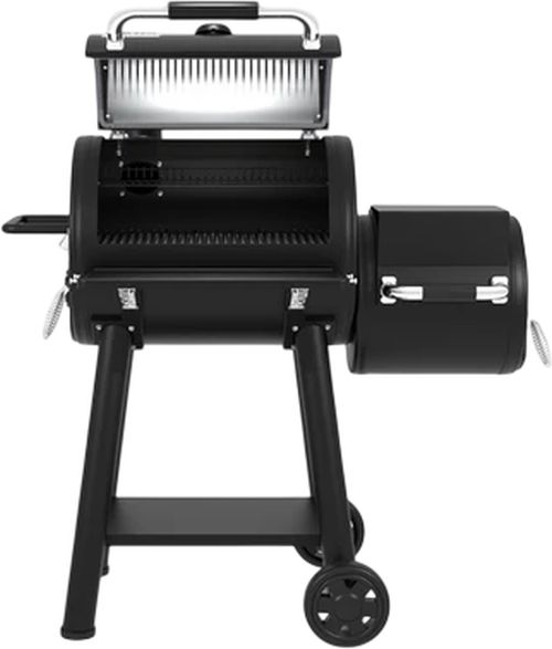 Broil King® Regal™ 400 Black Freestanding Offset Charcoal Grill-1