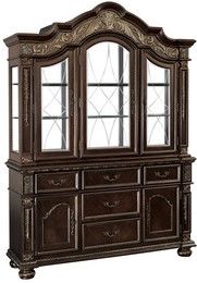 Mazin Furniture Catalonia Dark Cherry Buffet And Hutch-1