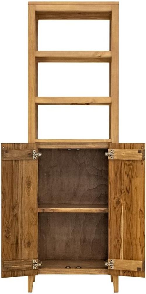 International Furniture Direct Savia Brown 2-Door Bookcase-4