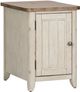 Liberty Furniture Farmhouse Reimagined Chestnut Side Table with Antique White Base-0