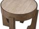 Bassett Mirror Canyon Travertine End Table with Espresso Base-3