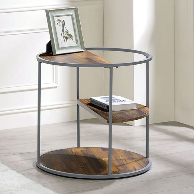 Furniture of America® Orrin Gray and Walnut End Table-2