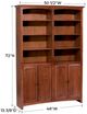 Whittier Wood® Furniture Customizable McKenzie 48" Bookcase-4