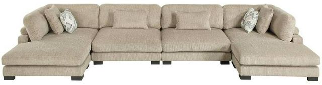 Homelegance® Tinley 4-Piece Brown Modular Sectional with Chaise-0