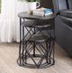 Furniture of America® Madyson 3-Piece Walnut Nesting Tables with Black Base-0