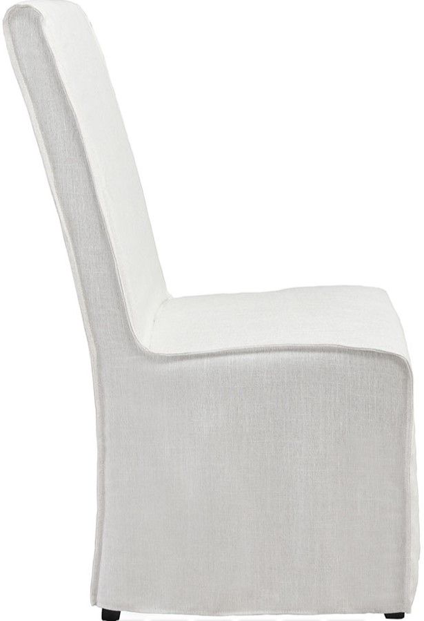 Classic Home Jordan 2-Piece White Upholstered Dining Chair Set-3