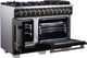 FORNO® Capriasca Series Alta Qualita 48" Black Pro Style Dual Fuel Range-1