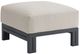 Elements International Playa Dark Gray/Olefin Beige Fabric/Metal Outdoor Ottoman-0