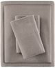 Olliix by True North by Sleep Philosophy Grey Solid King Cozy 100% Cotton Flannel Printed Sheet Set-0