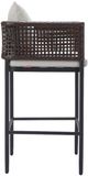 Zuo® Modern Palm Paradise Black/Gray Aluminum Outdoor Barstool-2
