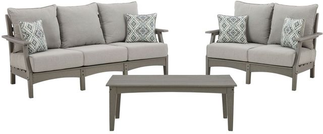 Visola 3 Piece Outdoor Seating - Gray Visola 3 Piece Outdoor Seating - Gray