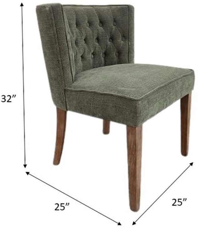 Nest Home Collections Charlie Forest Green/Gray Wash Dining Chair-2
