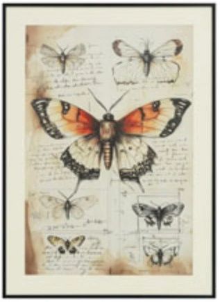 Signature Design by Ashley® Jossletts 3-Piece Black/Ivory/Orange Wall Art Set-4