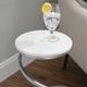 Powell® Gigi White Spiral Drink Table with Silver Base-5