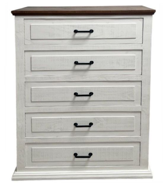 Million Dollar Rustic Econo White Chest-0