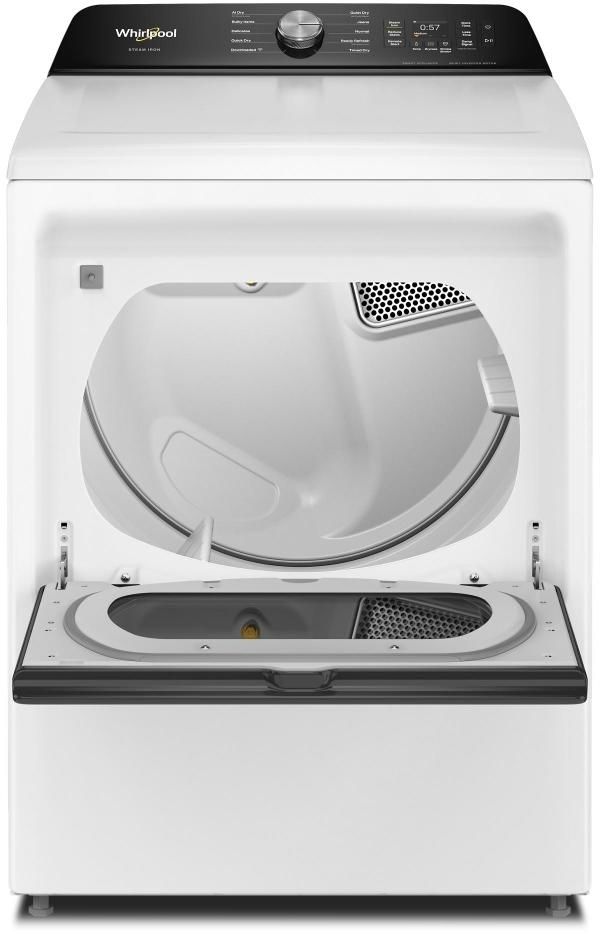 Whirlpool® 7.5 Cu. Ft. White Smart Gas Dryer with Steam Iron and AI Dry-1