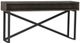 Fairfield® Rustique Dark Gray Console Table with Gunmetal Base-0