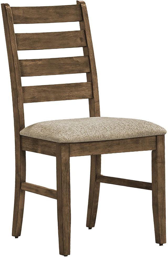 Monarch Specialties Inc. 2-Piece Antique Brown Fabric 38" Upholstered Dining  Side Chairs Set-0