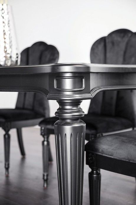 Furniture of America® Melodi Parc 7-Piece Black Dining Table Set-3