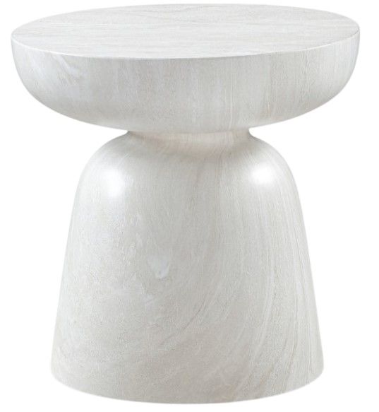 Meridian Furniture Avellino White Marble Finish End Table-0