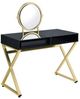 ACME Furniture Coleen Black/Gold Vanity Desk-0