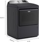 Maytag® 7.4 Cu. Ft. Midnight Steel Smart Front Load Gas Dryer with Extra Power-2