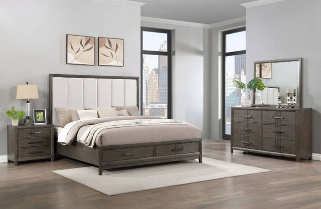 New Classic® Home Furnishings Landon 4-Piece Walnut Queen Platform Storage Bedroom Set-1