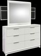 Elements International Denmark 2-Piece White Dresser and Mirror Set -0