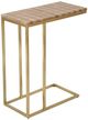 Currey & Company Dezi Natural C Table with Brass Base-0