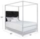 Wesley Allen Customizable Quincy Queen Upholstered Canopy Bed-3