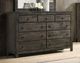 New Classic® Home Furnishings Blue Ridge 4-Piece Gray Queen Sleigh Bedroom Set Dresser and Mirror-4