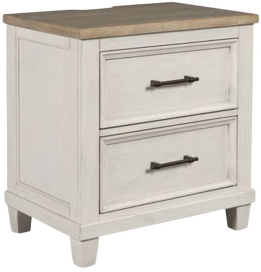 Shaybrock Nightstand - Antique White/Brown Shaybrock Nightstand - Antique White/Brown